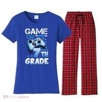 Game On 7Th Grade First Day Gamer Back To School Gift Women's Flannel Pajama Set thumb 0