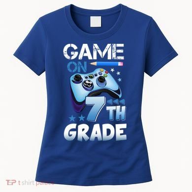 Game On 7Th Grade First Day Gamer Back To School Gift Women's T-Shirt