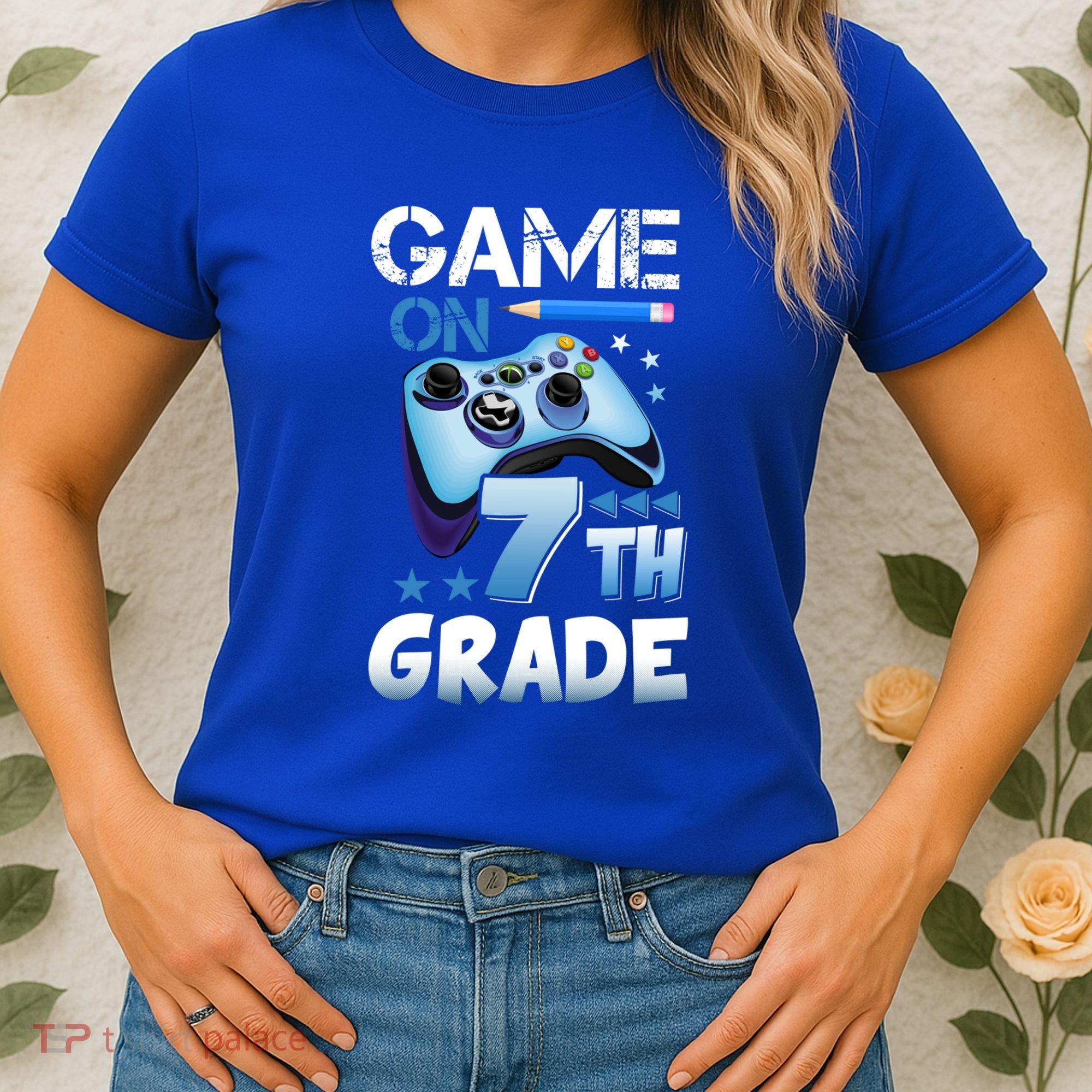 Game On 7Th Grade First Day Gamer Back To School Gift Women's T-Shirt
