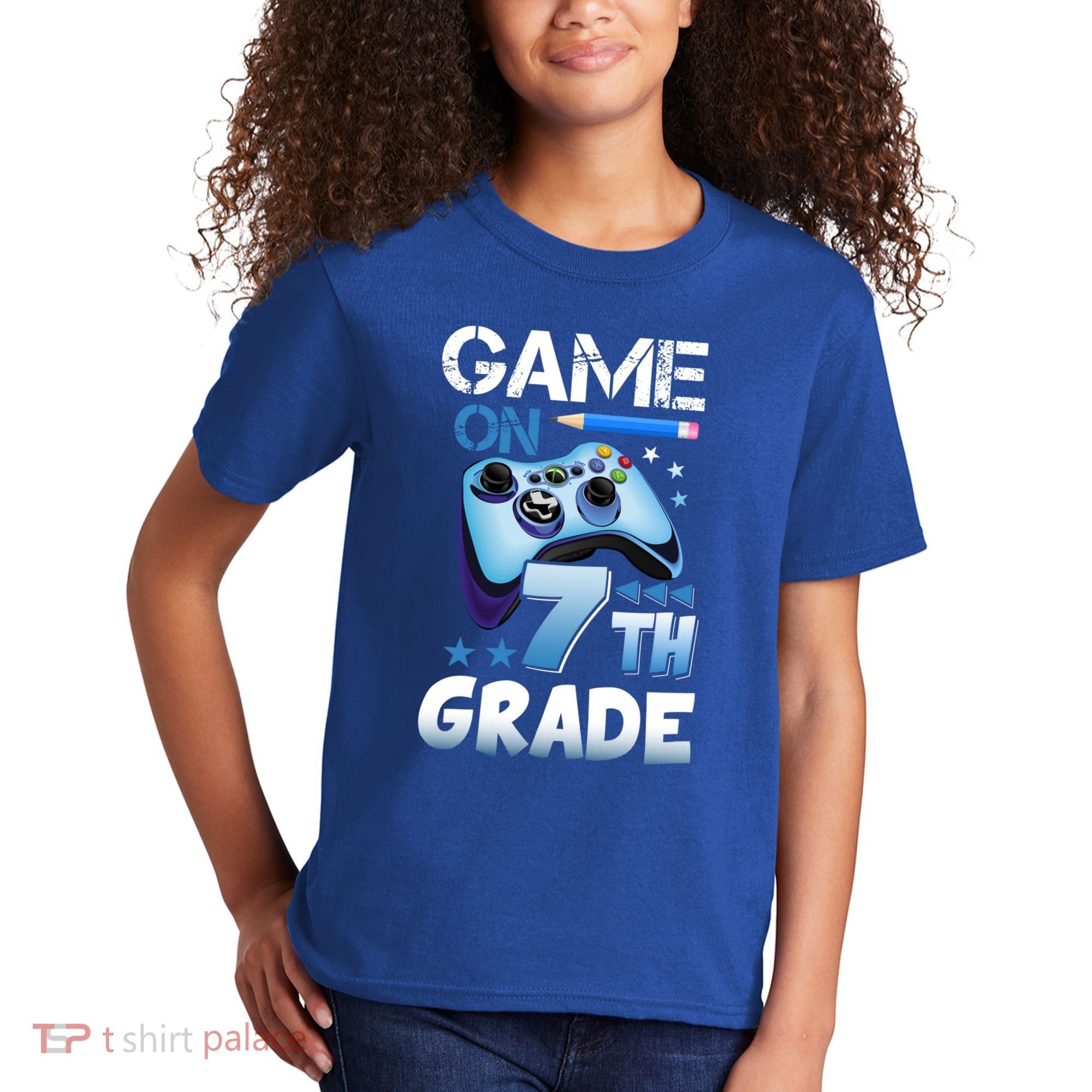 Game On 7Th Grade First Day Gamer Back To School Gift Kids T-Shirt