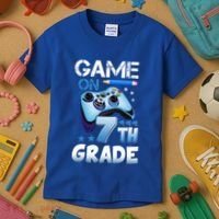 Game On 7Th Grade First Day Gamer Back To School Gift Kids T-Shirt thumb 3