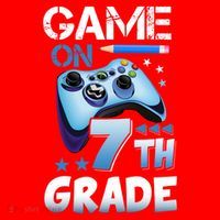 Game On 7Th Grade First Day Gamer Back To School Gift Santa Hat thumb 1