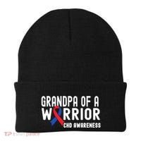 Grandpa Of A Warrior Congenital Heart Disease Awareness Chd Gift Beanie thumb 0