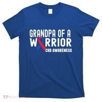 Grandpa Of A Warrior Congenital Heart Disease Awareness Chd Gift T-Shirt thumb 0
