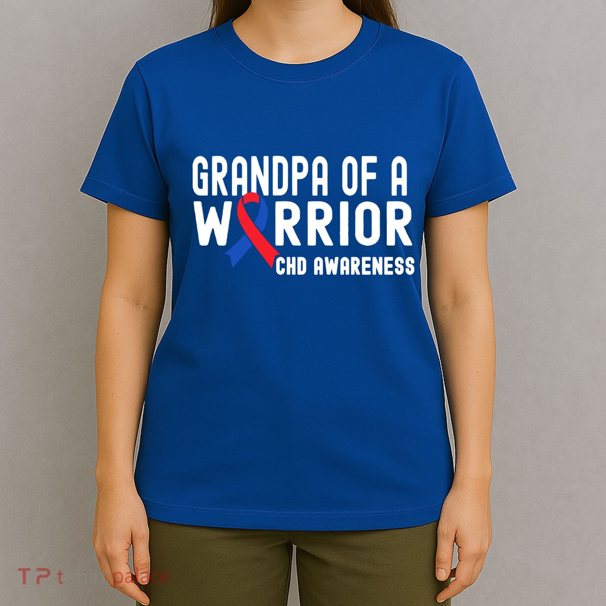 Grandpa Of A Warrior Congenital Heart Disease Awareness Chd Gift T-Shirt