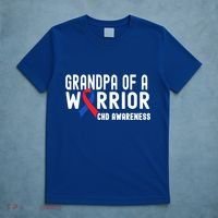 Grandpa Of A Warrior Congenital Heart Disease Awareness Chd Gift T-Shirt thumb 5