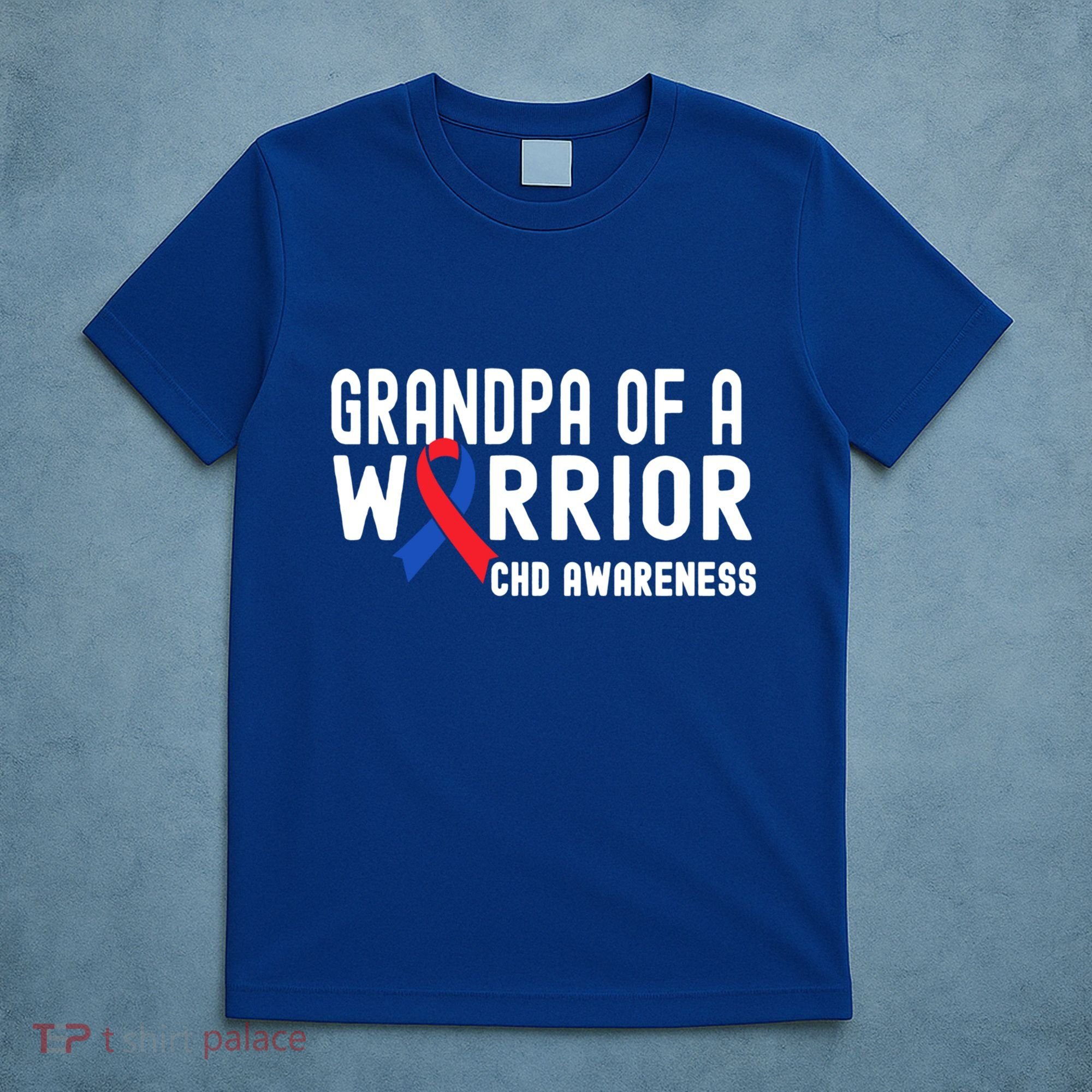 Grandpa Of A Warrior Congenital Heart Disease Awareness Chd Gift T-Shirt