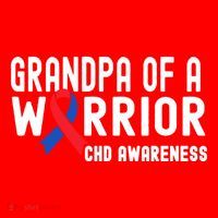 Grandpa Of A Warrior Congenital Heart Disease Awareness Chd Gift Santa Hat thumb 1