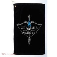 Grammie Of A Warrior Prostate Cancer Awareness Support Squad Gift Golf Towel thumb 0