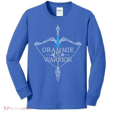 Grammie Of A Warrior Prostate Cancer Awareness Support Squad Gift Kids Long Sleeve Shirt