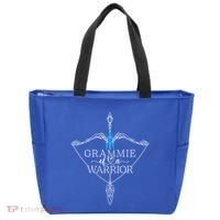 Grammie Of A Warrior Prostate Cancer Awareness Support Squad Gift Tote Bag thumb 0