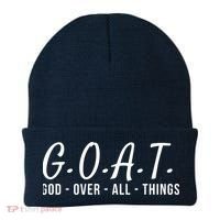God Over All Things Christian Values G.O.A.T. Jesus Is Our Savior Holy Spirit Beanie thumb 0