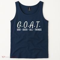 God Over All Things Christian Values G.O.A.T. Jesus Is Our Savior Holy Spirit Tank Top thumb 2