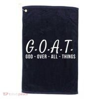 God Over All Things Christian Values G.O.A.T. Jesus Is Our Savior Holy Spirit Golf Towel thumb 0