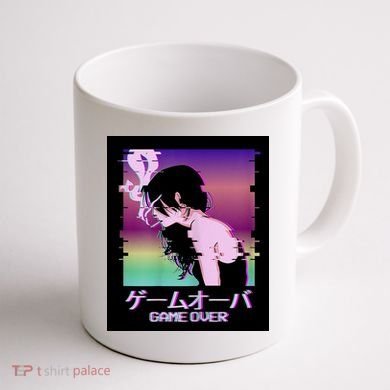 Game Over Anime Coffee Mug back