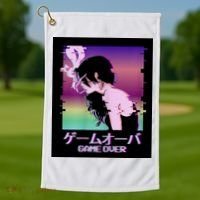 Game Over Anime Golf Towel thumb 1