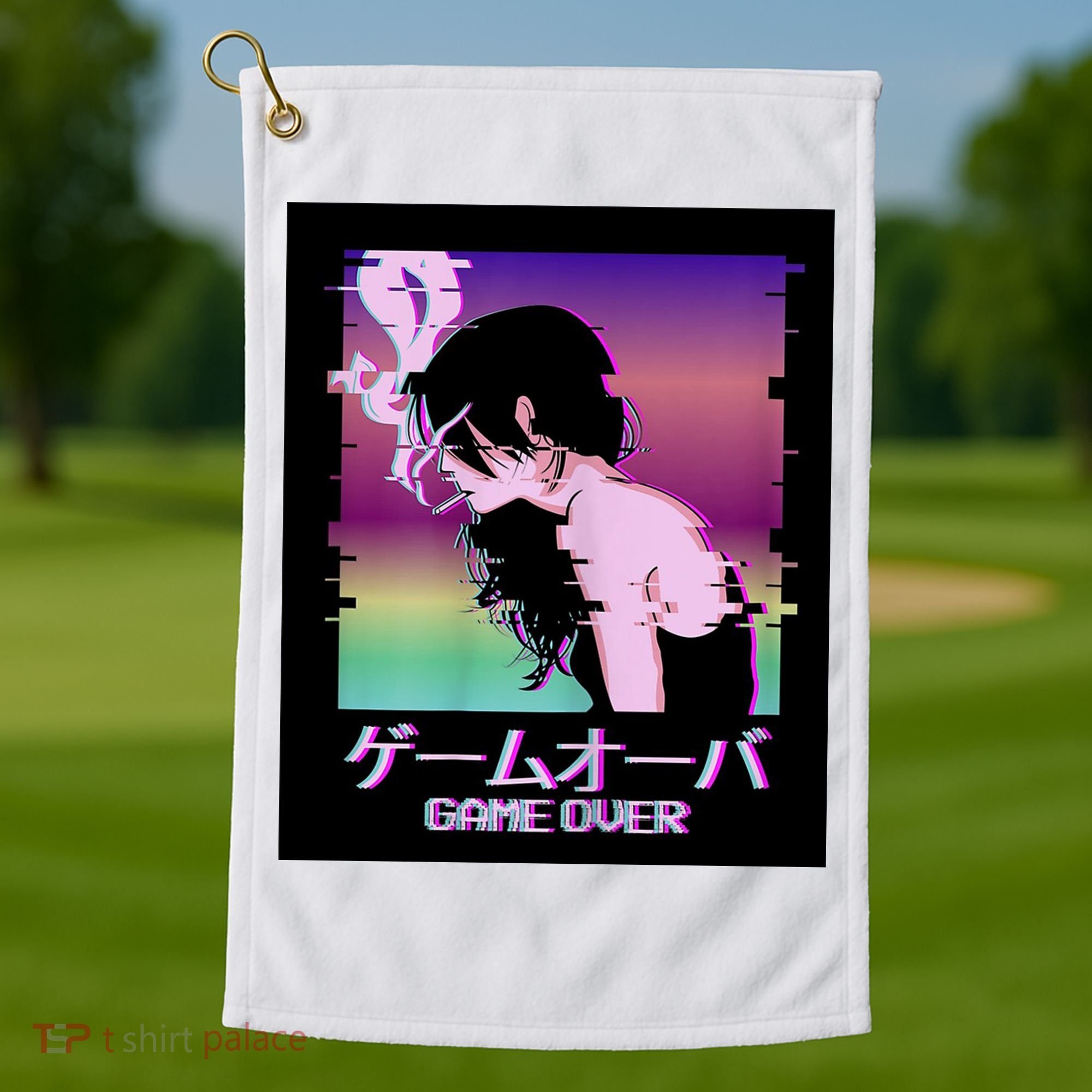 Game Over Anime Golf Towel