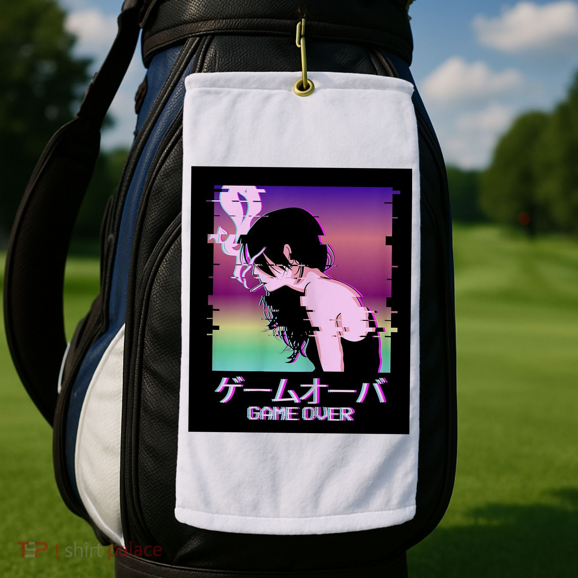 Game Over Anime Golf Towel