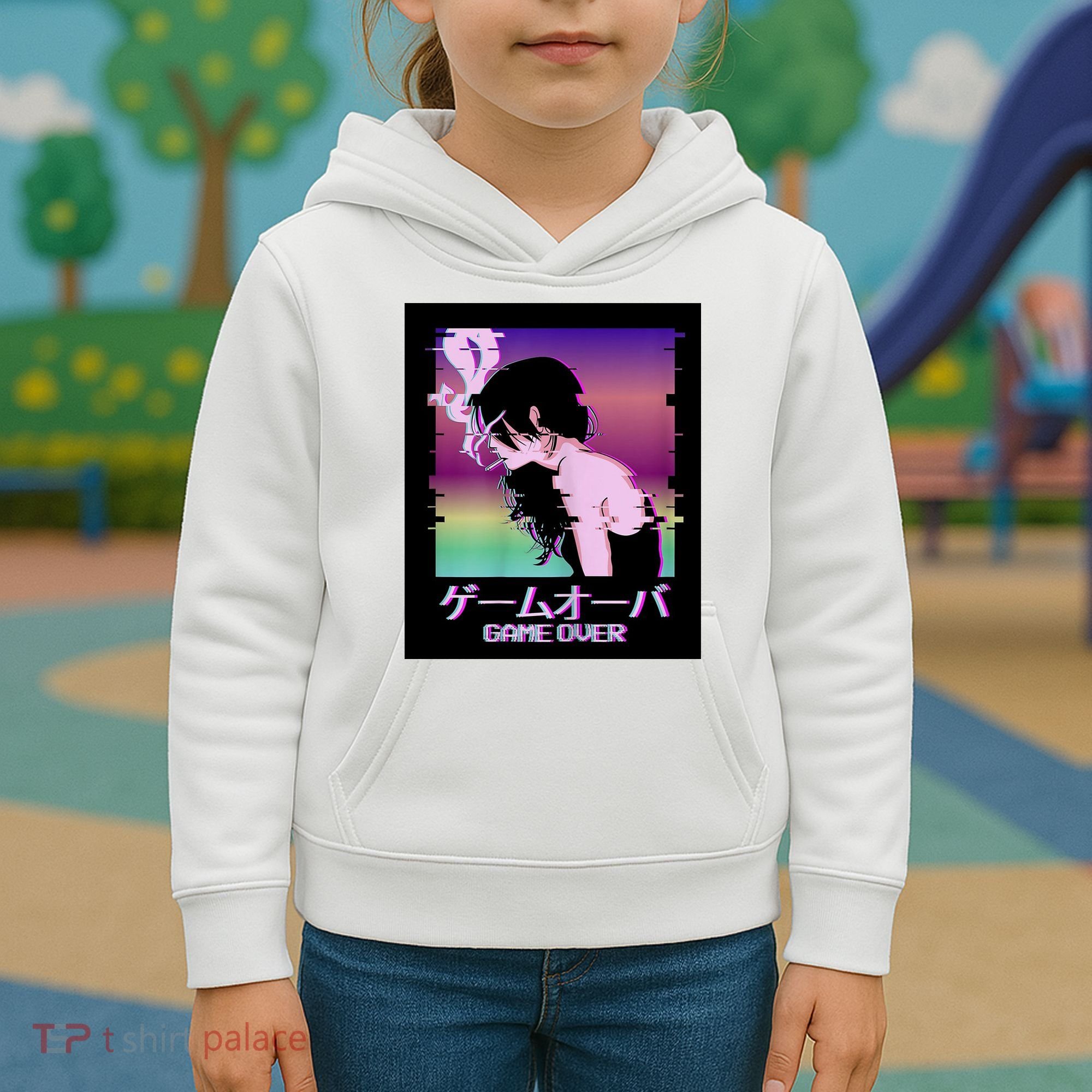 Game Over Anime Kids Hoodie