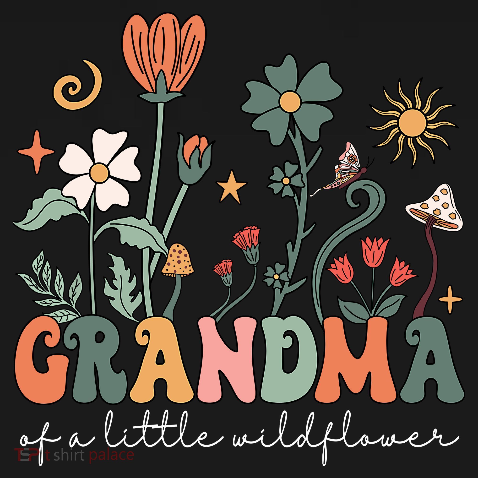 Grandma Of A Little Wildflower Family Matching Women's Tank Top