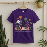 Grandma Of A Little Wildflower Family Matching T-Shirt thumb 2