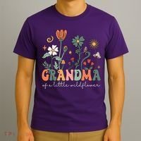 Grandma Of A Little Wildflower Family Matching T-Shirt thumb 3