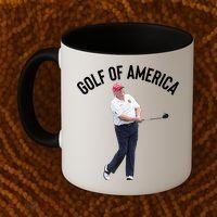 Golf Of America Donald Trump Pun Coffee Mug thumb 2
