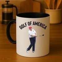 Golf Of America Donald Trump Pun Coffee Mug thumb 4
