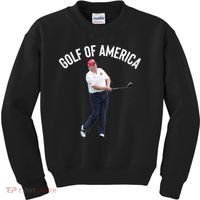 Golf Of America Donald Trump Pun Kids Sweatshirt thumb 0