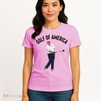 Golf Of America Donald Trump Pun Women's T-Shirt thumb 4