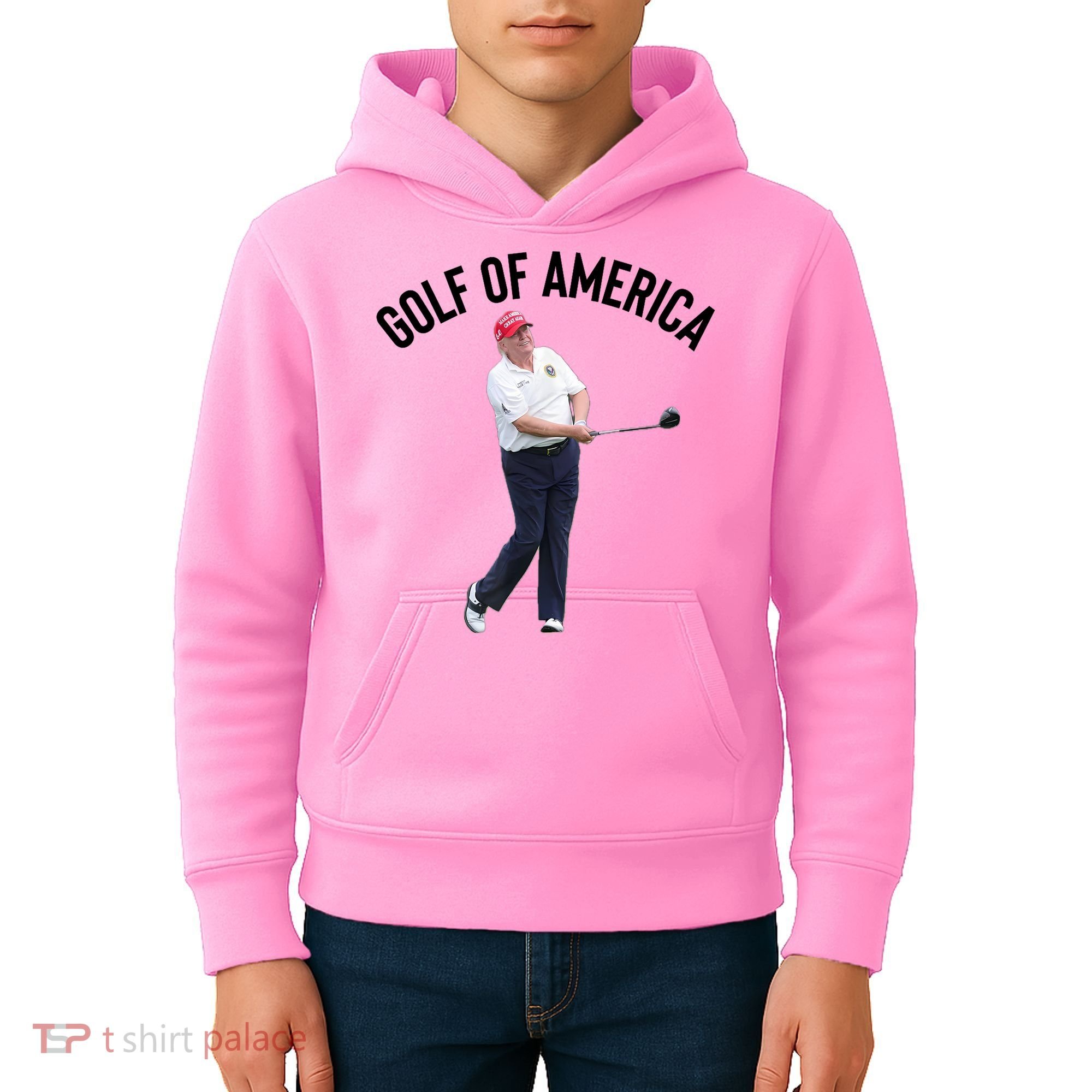 Golf Of America Donald Trump Pun Kids Hoodie