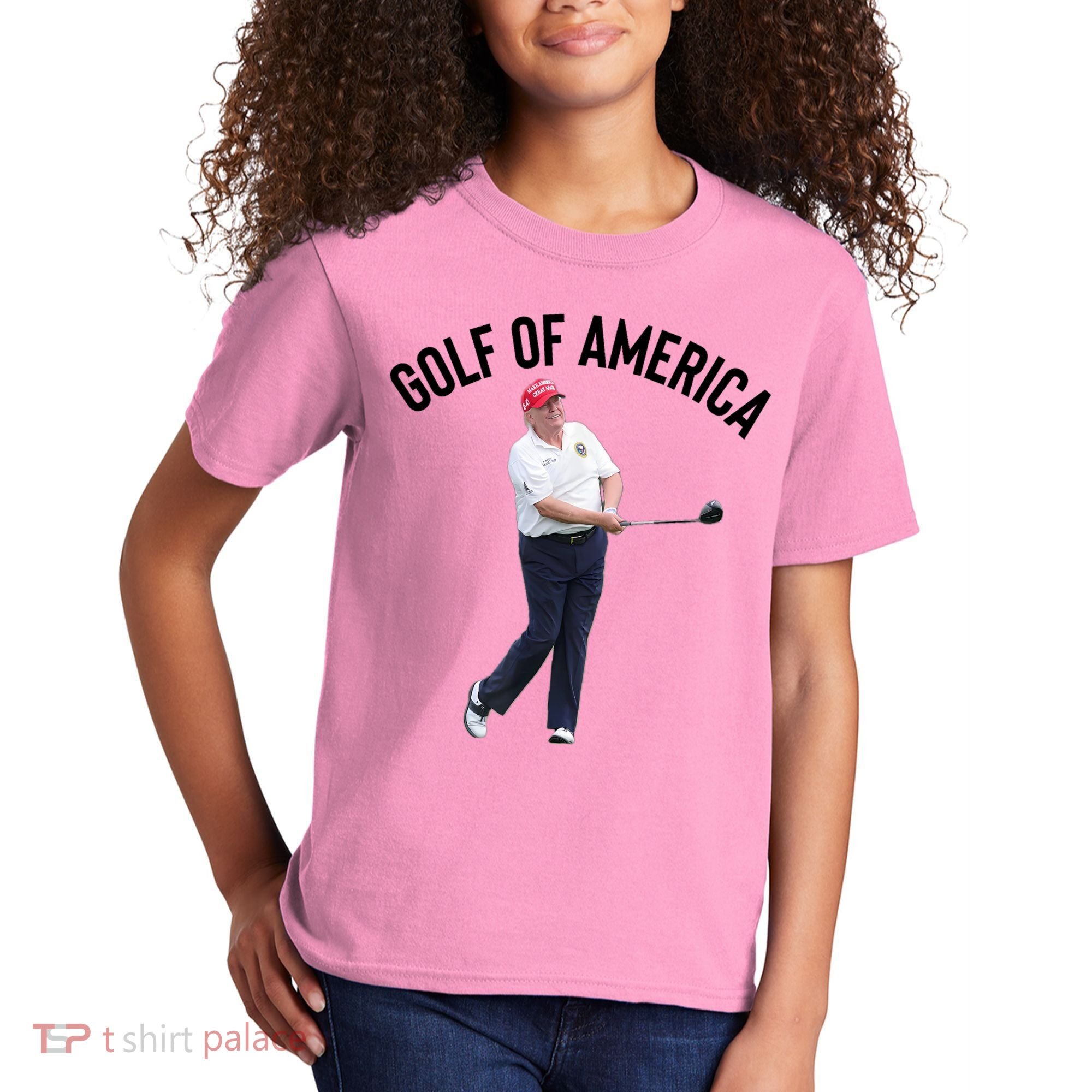 Golf Of America Donald Trump Pun Kids T-Shirt