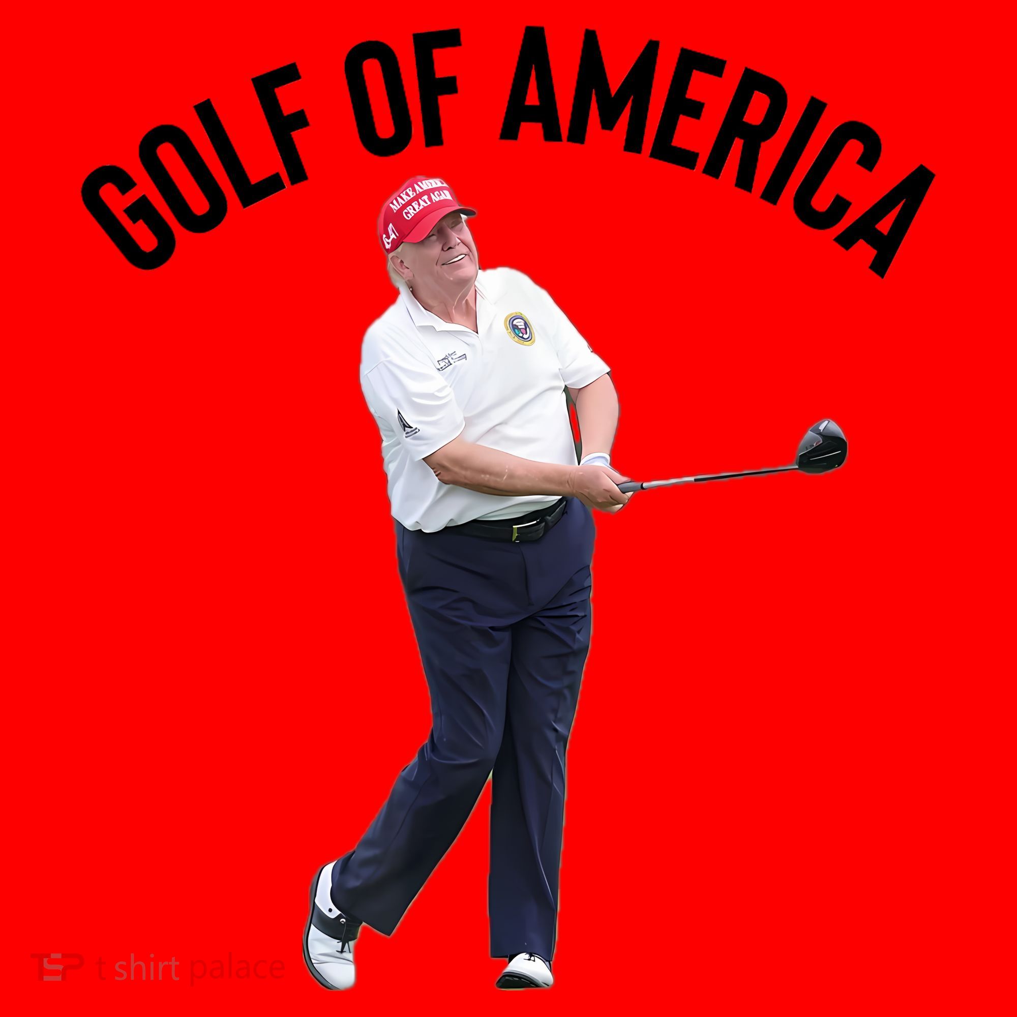 Golf Of America Donald Trump Pun Santa Hat