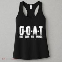 G O A T God Over All Thing Man Of God Goat Christian Thing Women's Tank Top thumb 3