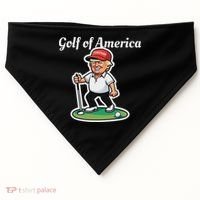 Golf Of America Funny Trump Humor Golfing USA-Made Doggie Bandana thumb 0