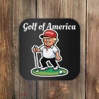 Golf Of America Funny Trump Humor Golfing Coaster thumb 0