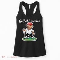 Golf Of America Funny Trump Humor Golfing Women's Tank Top thumb 0