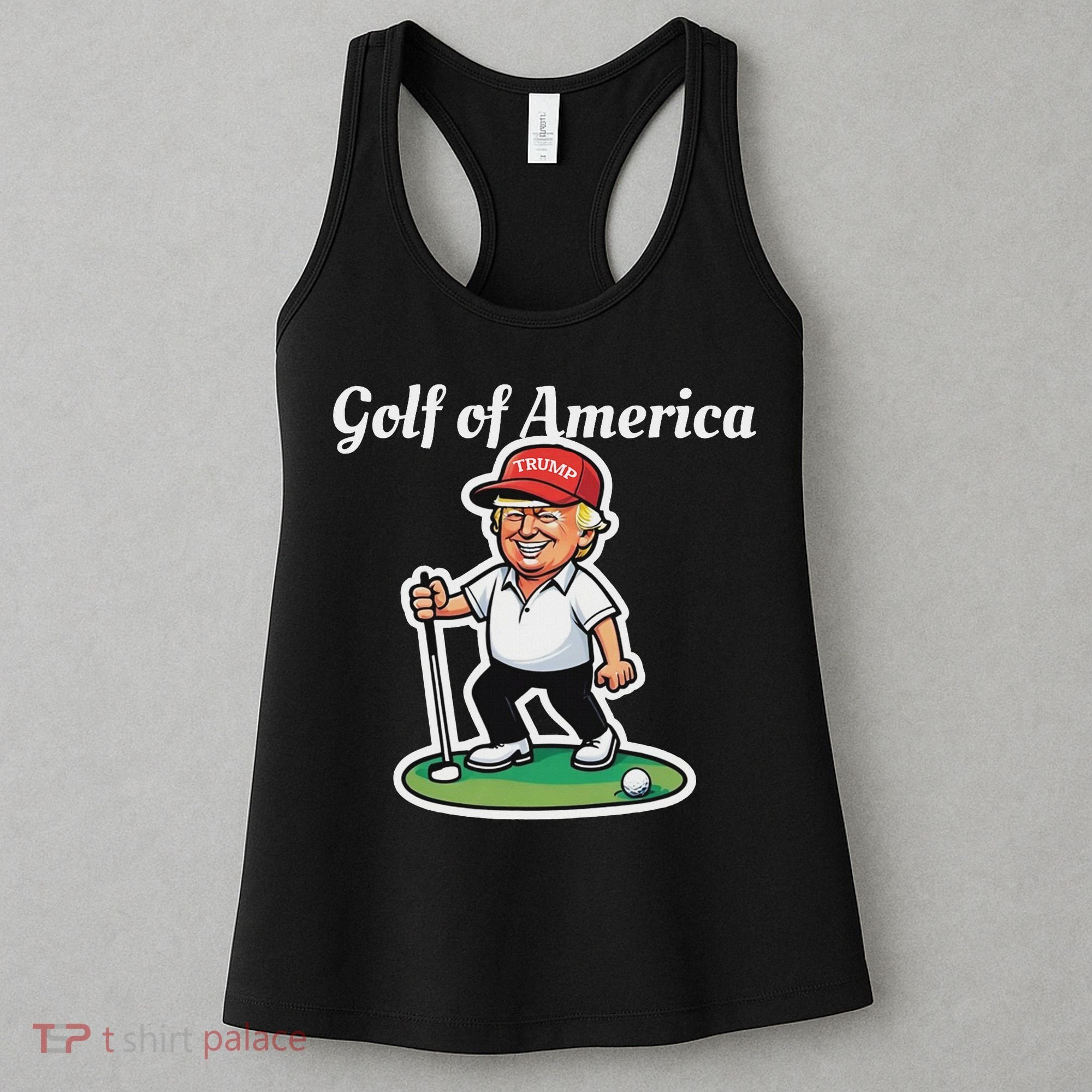 Golf Of America Funny Trump Humor Golfing Women's Tank Top