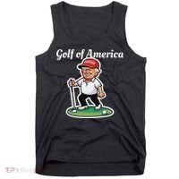 Golf Of America Funny Trump Humor Golfing Tank Top thumb 0