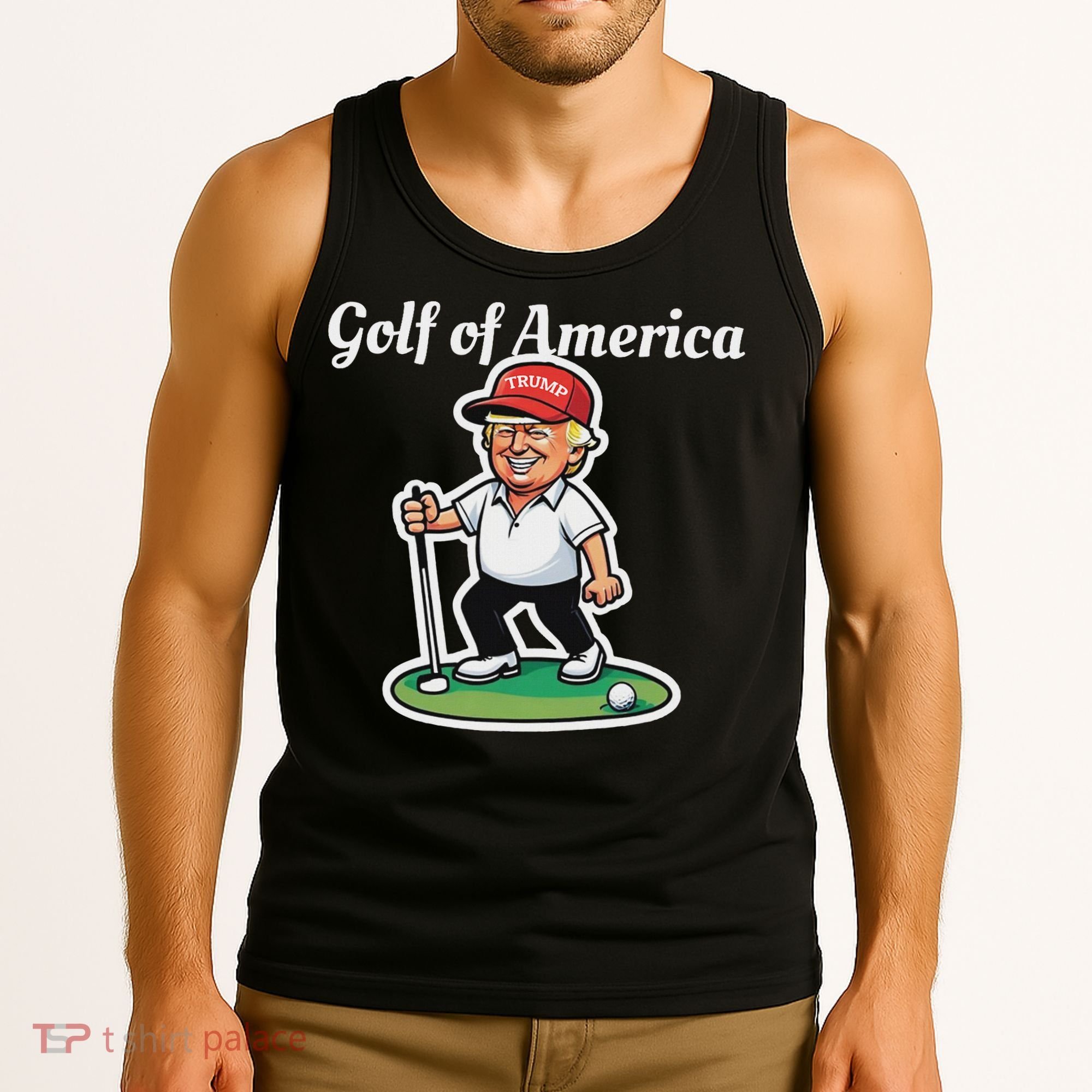 Golf Of America Funny Trump Humor Golfing Tank Top