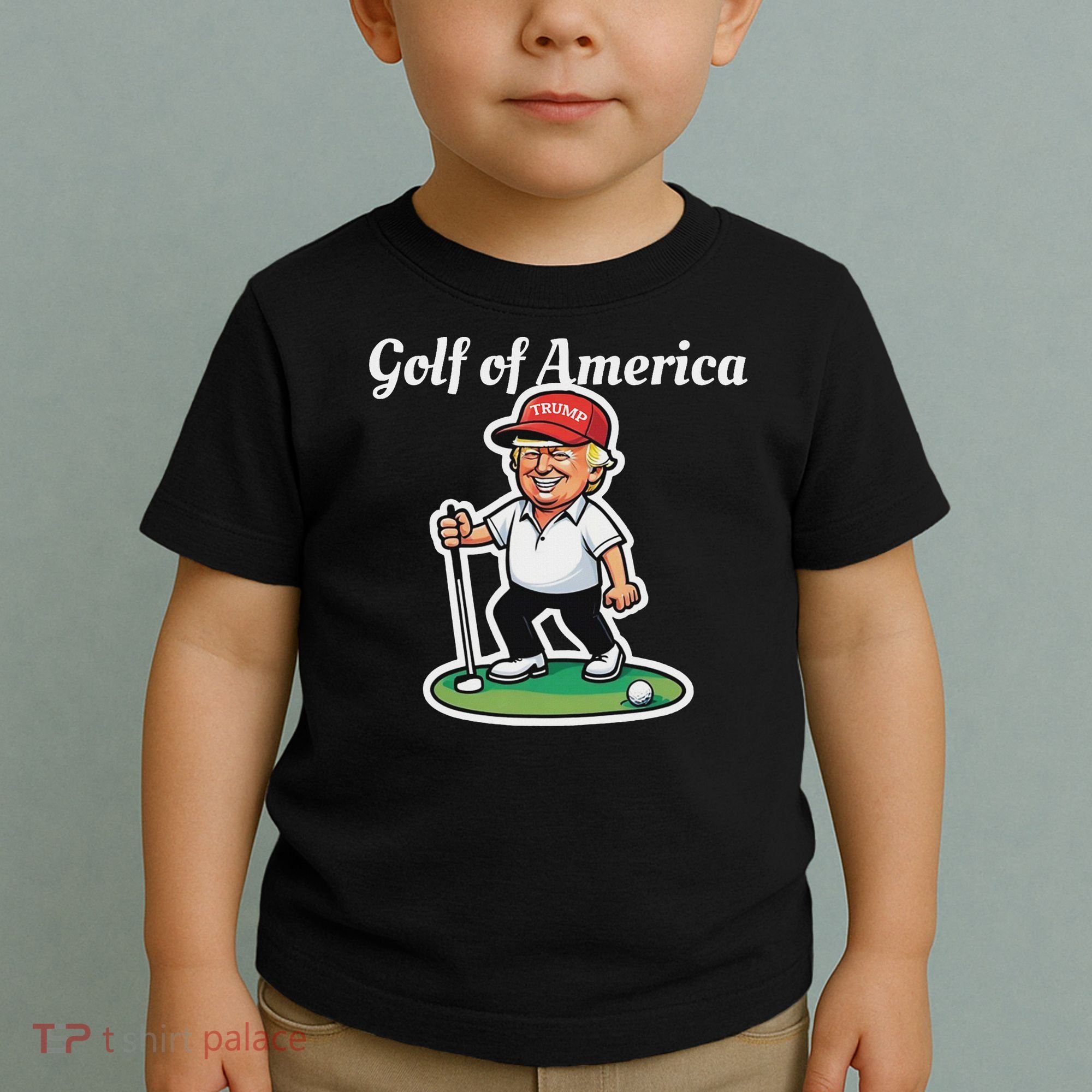 Golf Of America Funny Trump Humor Golfing Toddler T-Shirt