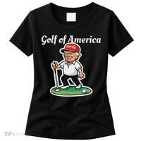 Golf Of America Funny Trump Humor Golfing Women's T-Shirt thumb 0