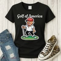 Golf Of America Funny Trump Humor Golfing Women's T-Shirt thumb 3