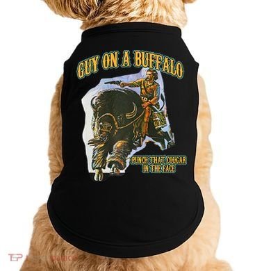 Guy On A Buffalo Punch That Cougar In The Face Doggie Tank