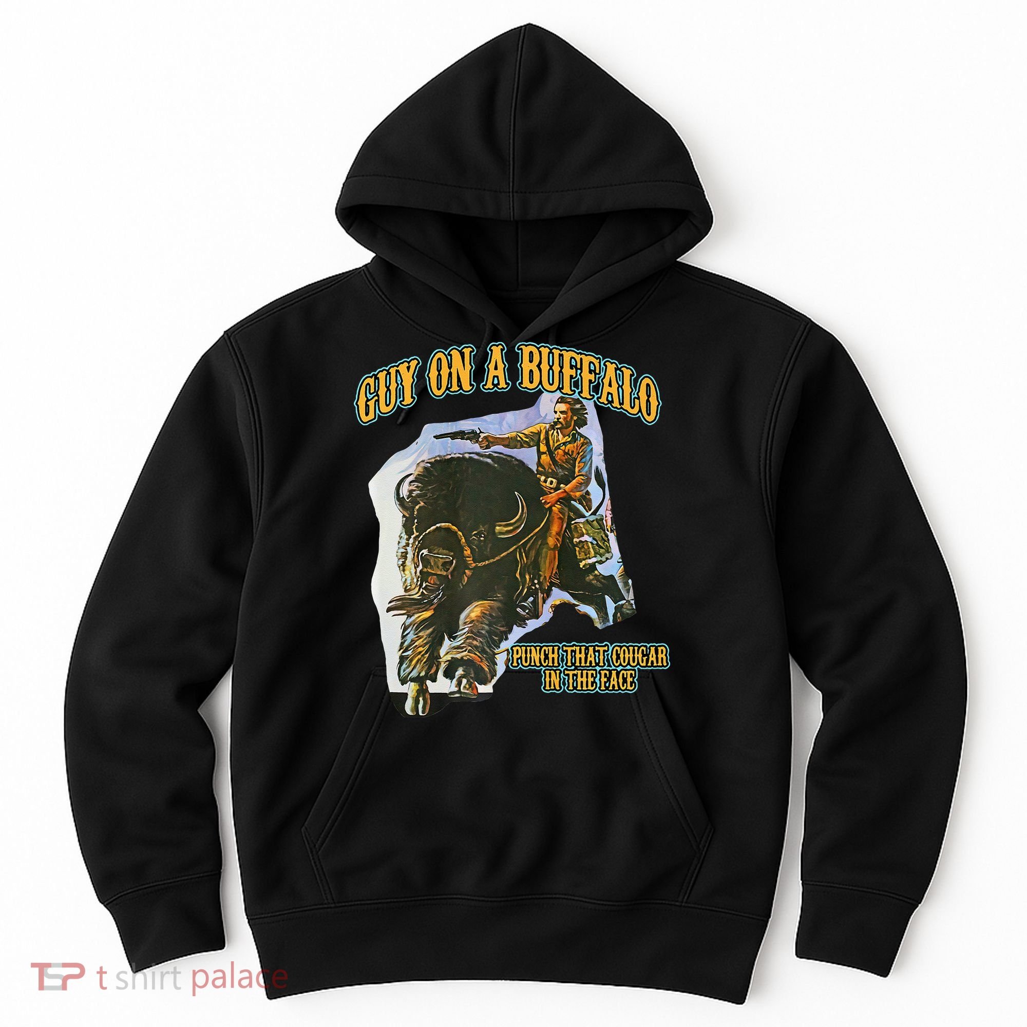 Guy On A Buffalo Punch That Cougar In The Face Hoodie