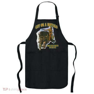 Guy On A Buffalo Punch That Cougar In The Face Apron