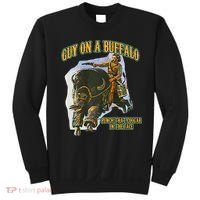 Guy On A Buffalo Punch That Cougar In The Face Sweatshirt thumb 0