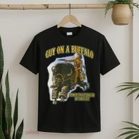 Guy On A Buffalo Punch That Cougar In The Face T-Shirt thumb 2