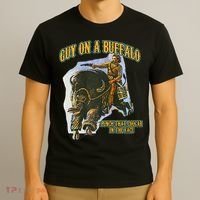 Guy On A Buffalo Punch That Cougar In The Face T-Shirt thumb 3