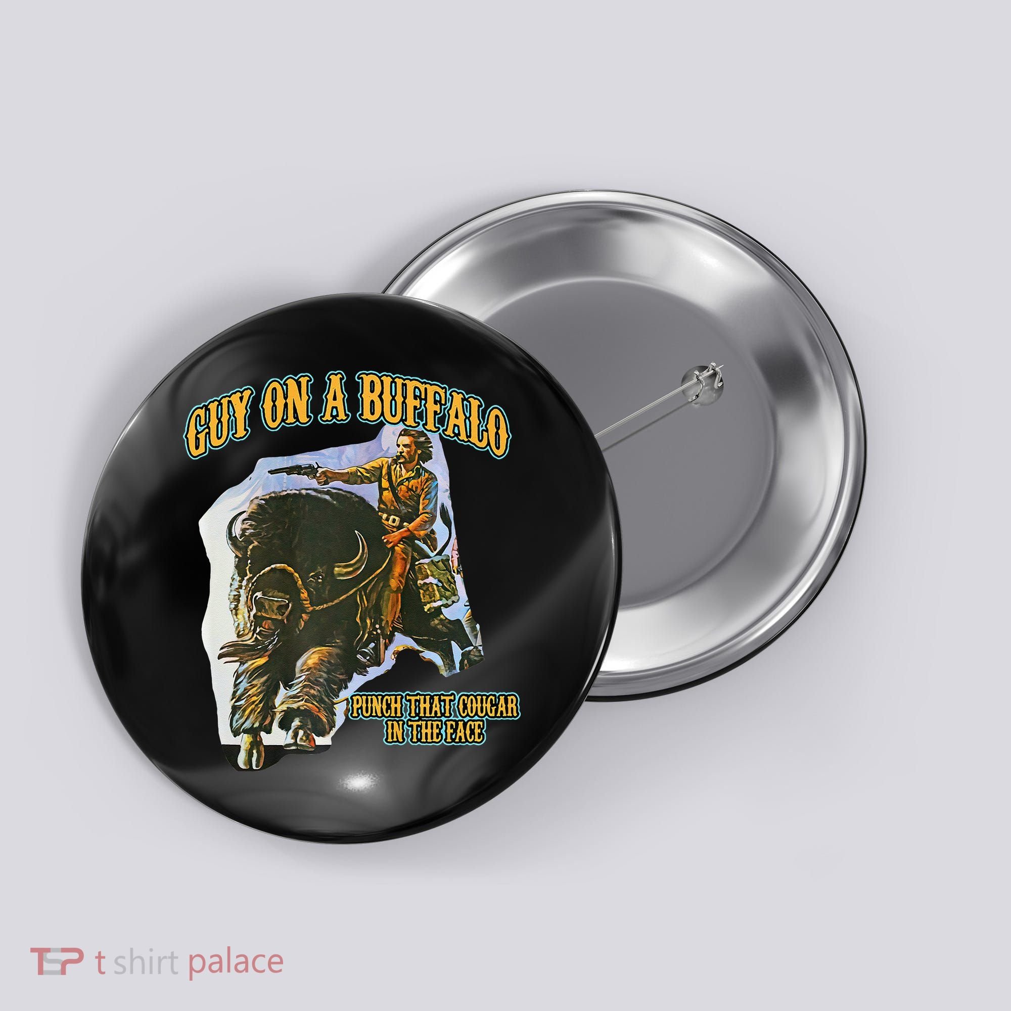Guy On A Buffalo Punch That Cougar In The Face Button